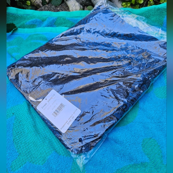 Free People In Search Of Paradise Midi Dress Blue Mixed Print Flowy Small NWT - Picture 7 of 16